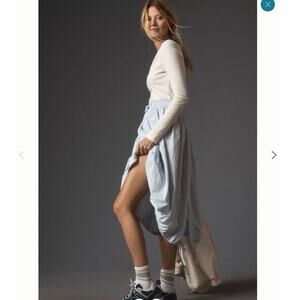 Daily Practice Anthropologie Twofer Midi Dress S Long Sleeve Cottagecore Fairy